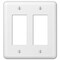 Amerelle Amerelle Devon White 2 gang Stamped Steel Decorator Wall Plate 1 pk 935RRW - alternate 2